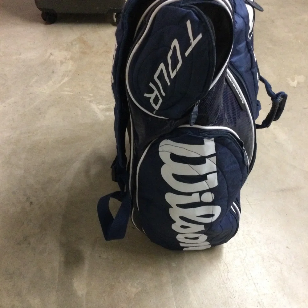 Wilson Navy and White Duffel Sports Bag